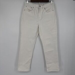 Madewell The Perfect Vintage Jeans Tapered Leg Women's 27P White Casual Chic